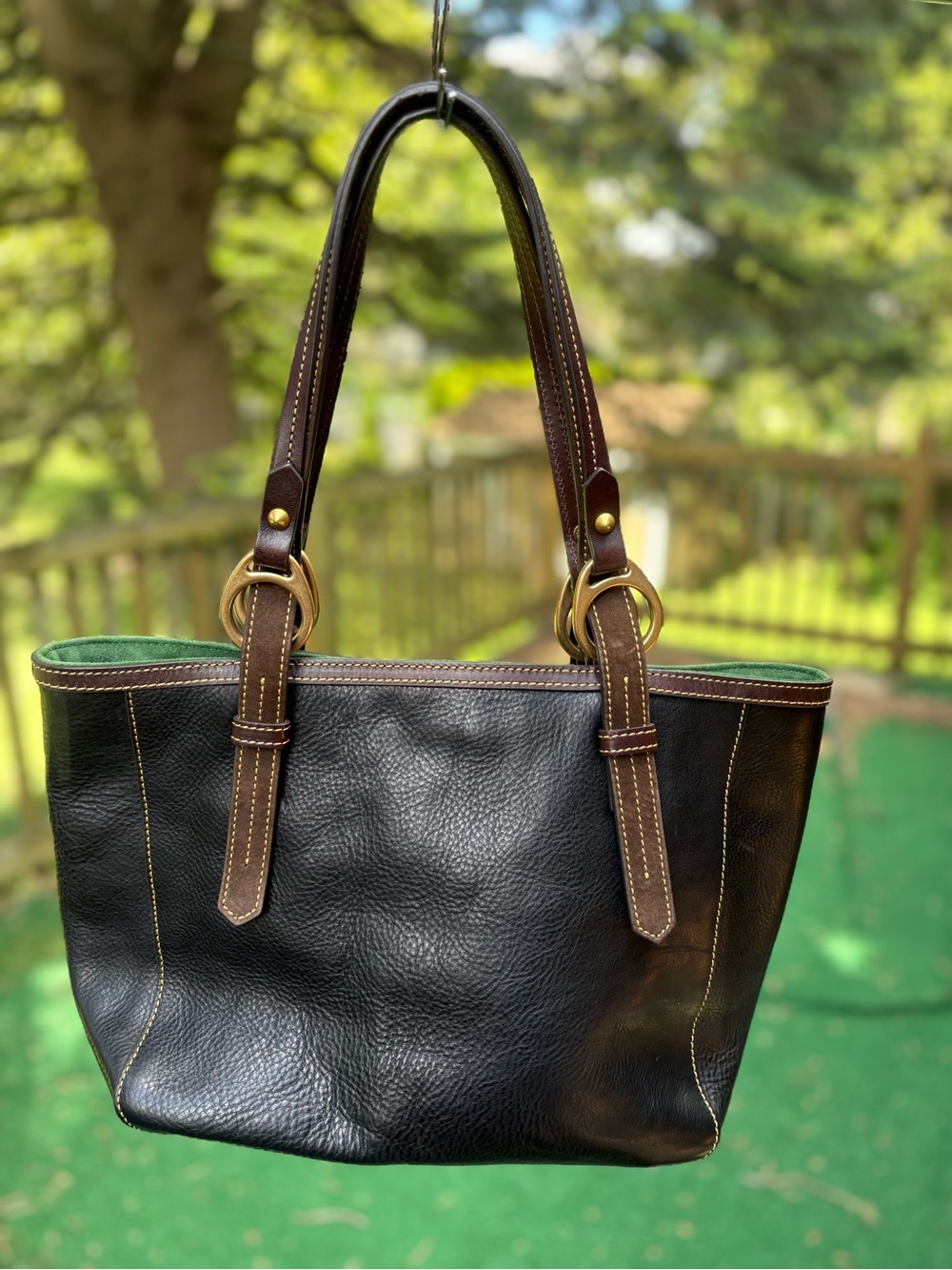 Dooney & Bourke Florentine Leather Suede East West Skylar Tote - Picture 7 of 7